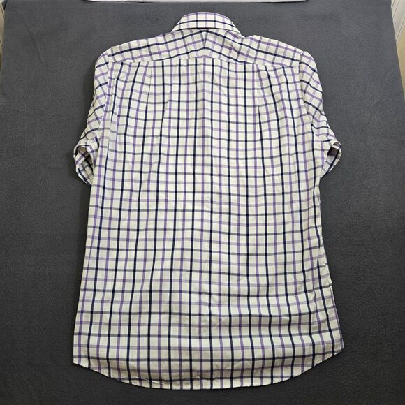 Charles Tyrwhitt Men 16 33 White Check French Cuff Slim Fit Dress Shirt - Picture 2 of 12